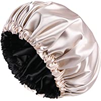 Los mejores  - YANIBEST Gorro de Satén para Dormir Pelo Rizado Ajustable- Doble Capa- Sombrero Suave para Mujeres y Chicas